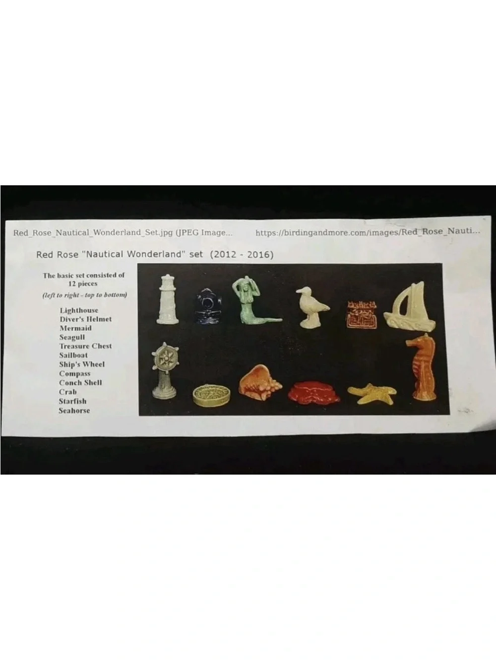 Wade Red Rose Tea Nautical Series Complete Set of 12